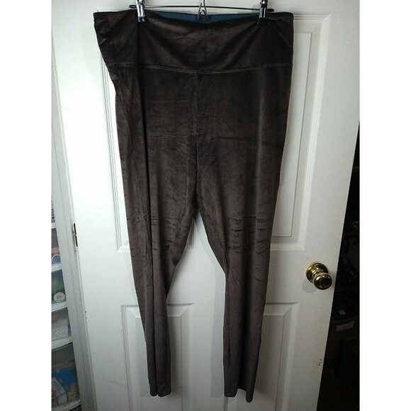 Woman With Control Dark Brow Knit Corduroy Wide Band Pants. Size 1XT - Picture 1 of 13